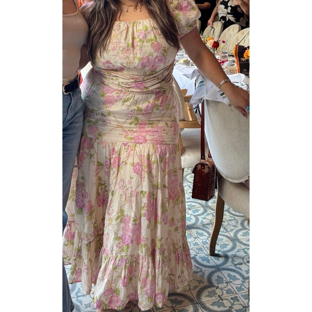 Floral Pink and Cream two piece set